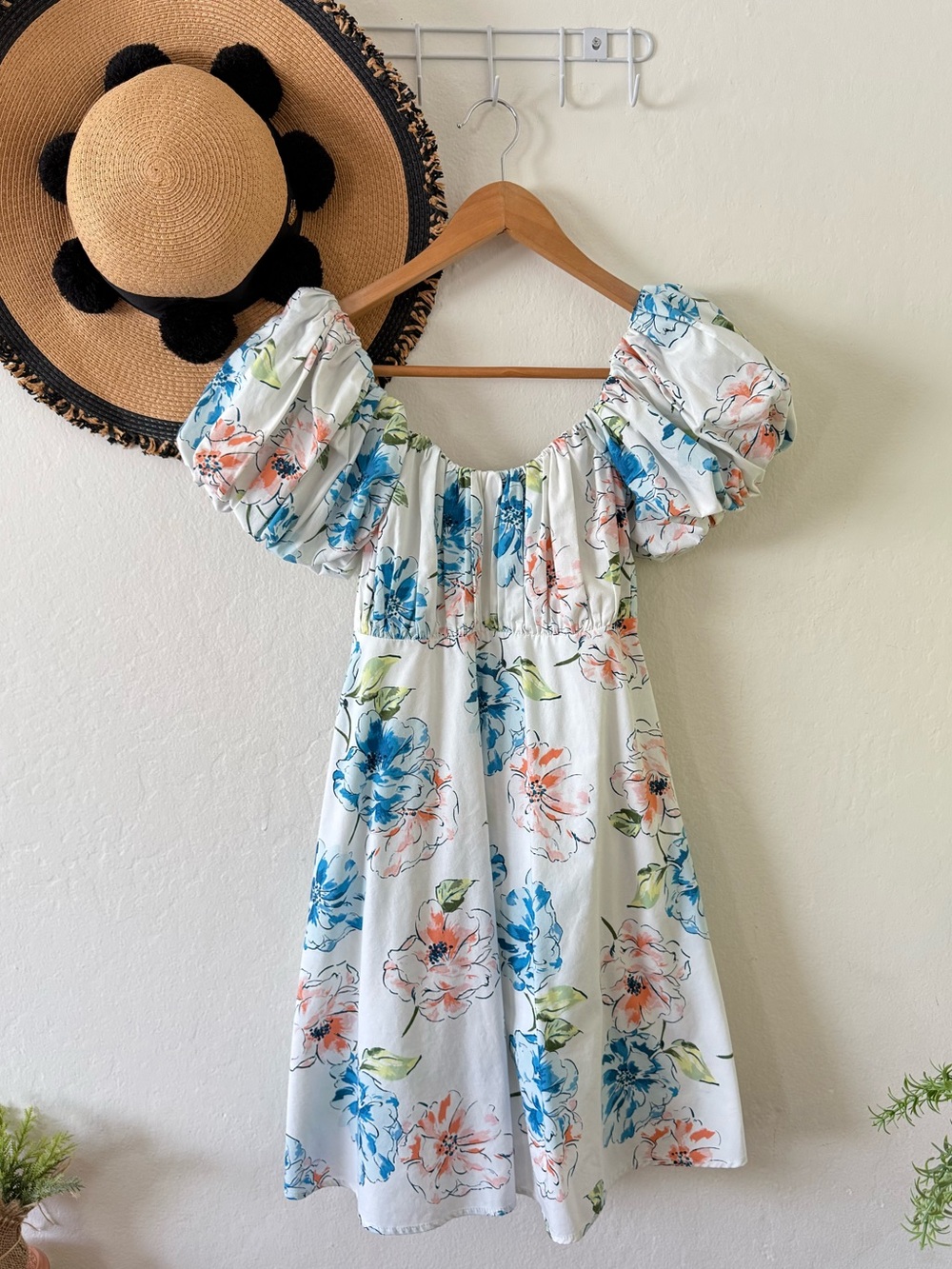 Abercrombie & Fitch Ruched Puff Sleeve Mini Dress Size XS Tall - Picture 2 of 15